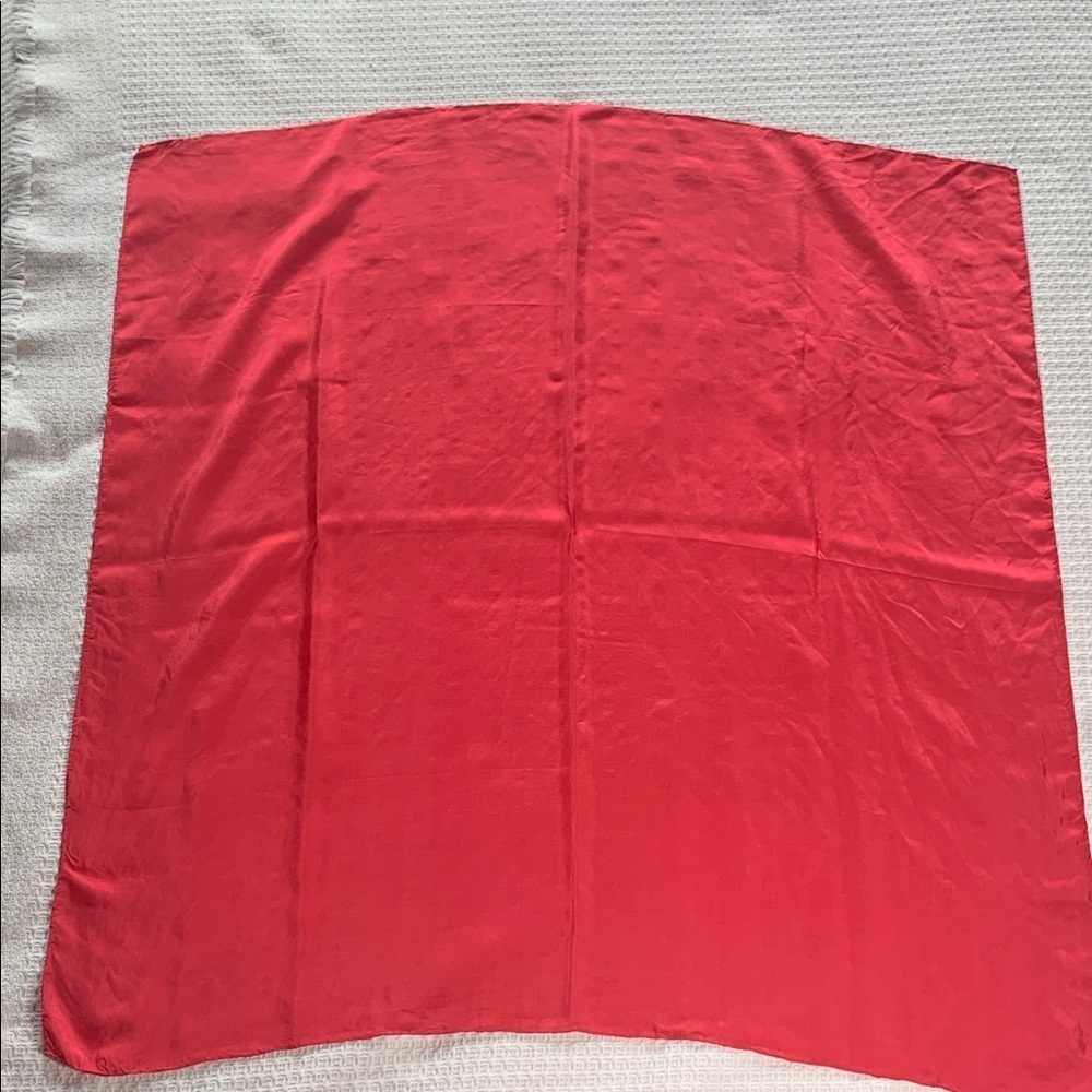 Pinkish red solid silk scarf